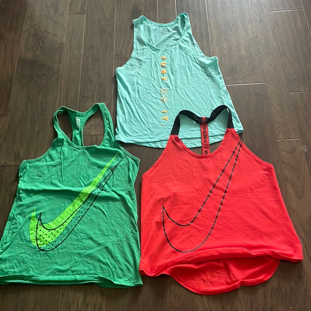 Three Nike Training Tanks